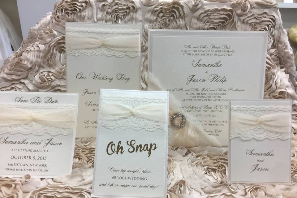 Elegant Lace Invite Suite