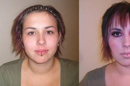 Before and After (hair and make-up by Becki)