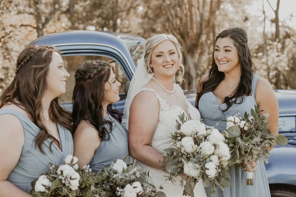 Bride and her friends