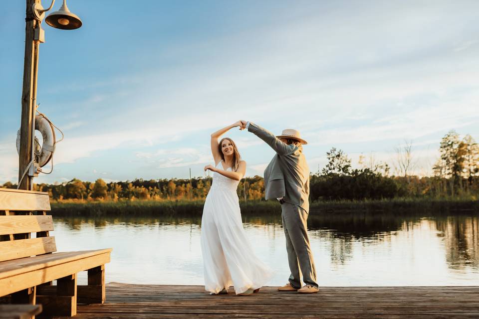 Dancing riverside