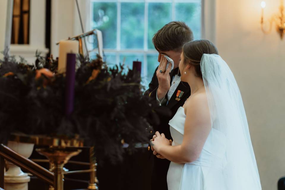 At the altar