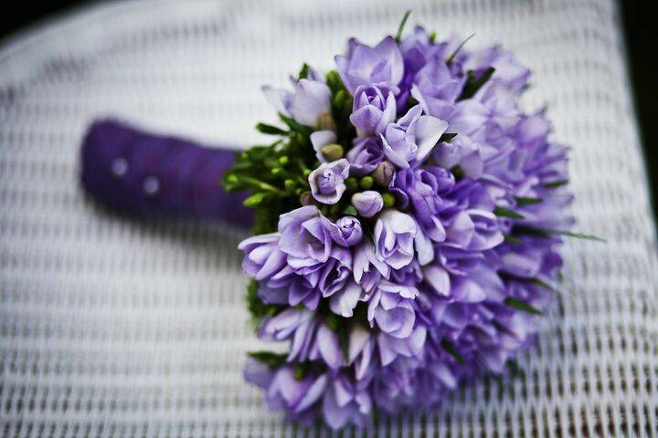 Delicate purple bouquet