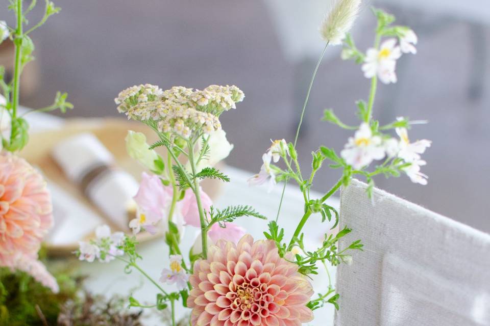 Moss floral arrangement