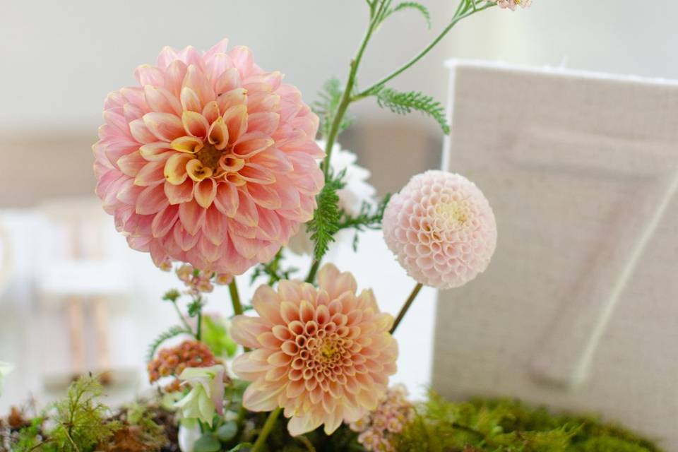 Moss floral arrangement