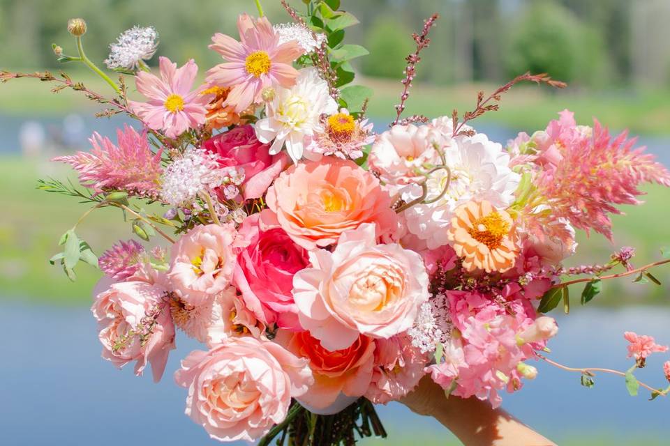 Pink bridal bouquet