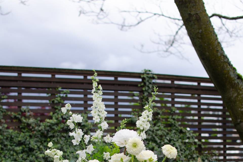Pillar floral arrangement