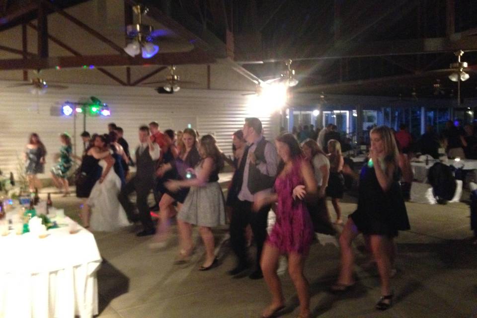 Guests dancing