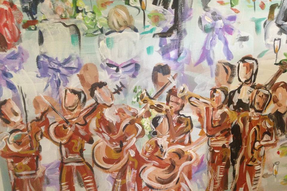 Detail of mariachis from the royal golf club ceremony