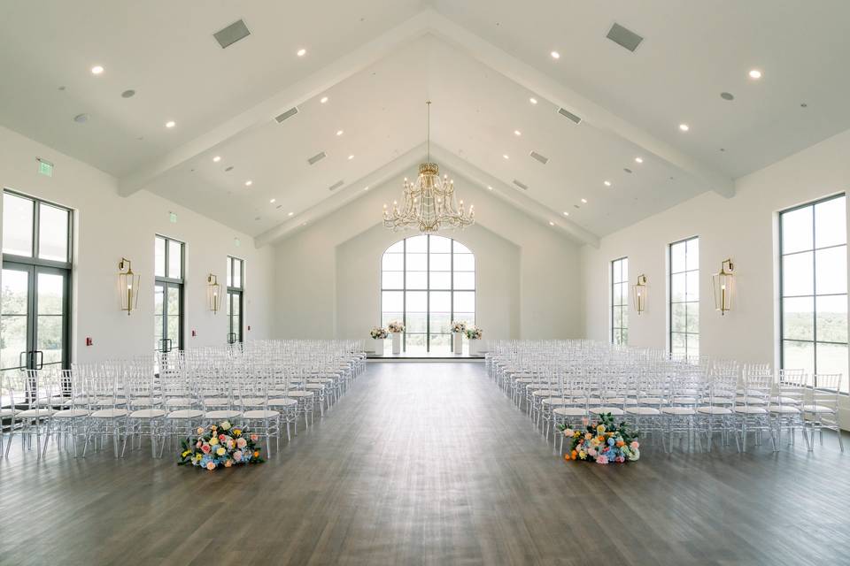 Indoor ceremony space