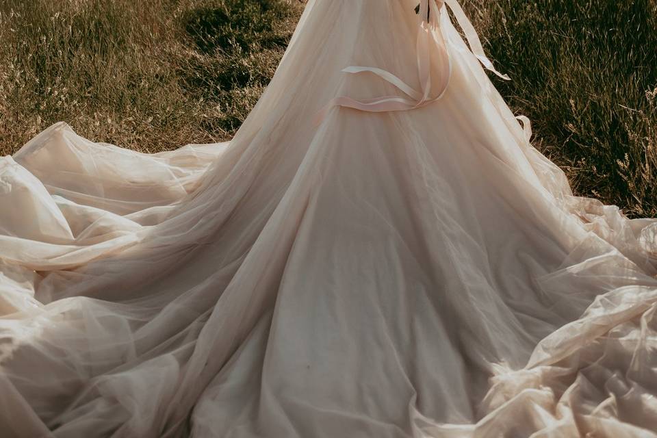 Lace and tulle shirt