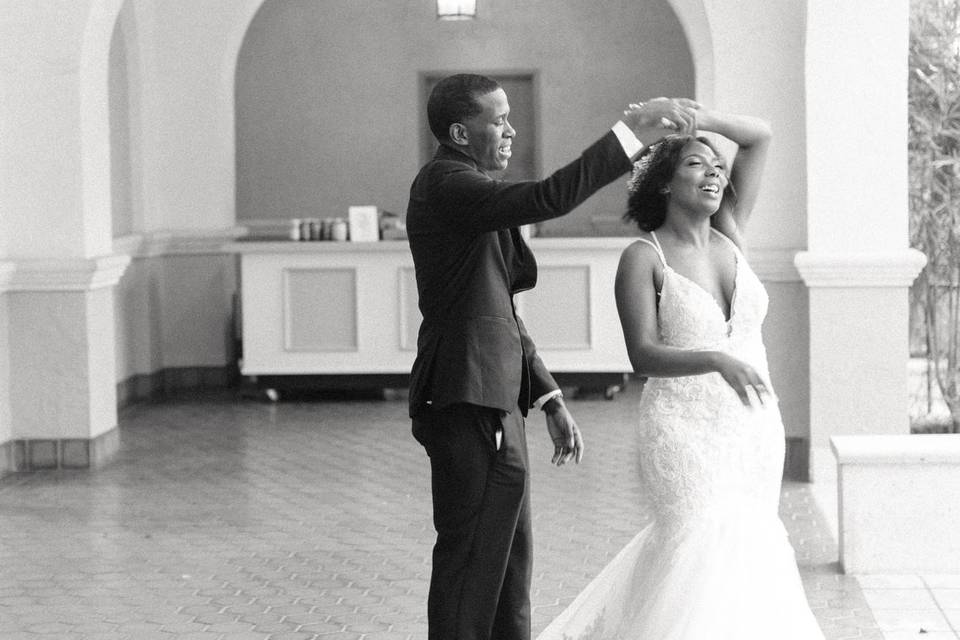 First Dance under covered area