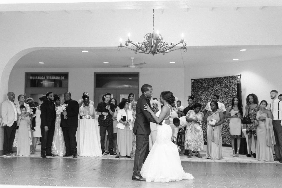 First Dance under covered area