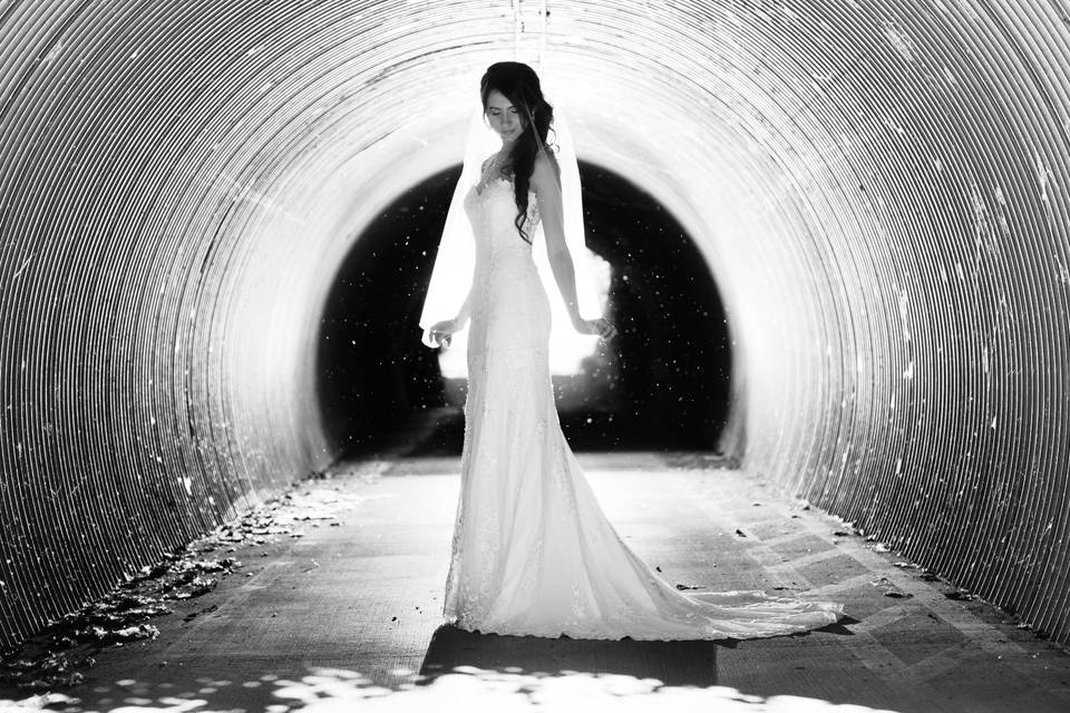 Bride in Tunnel