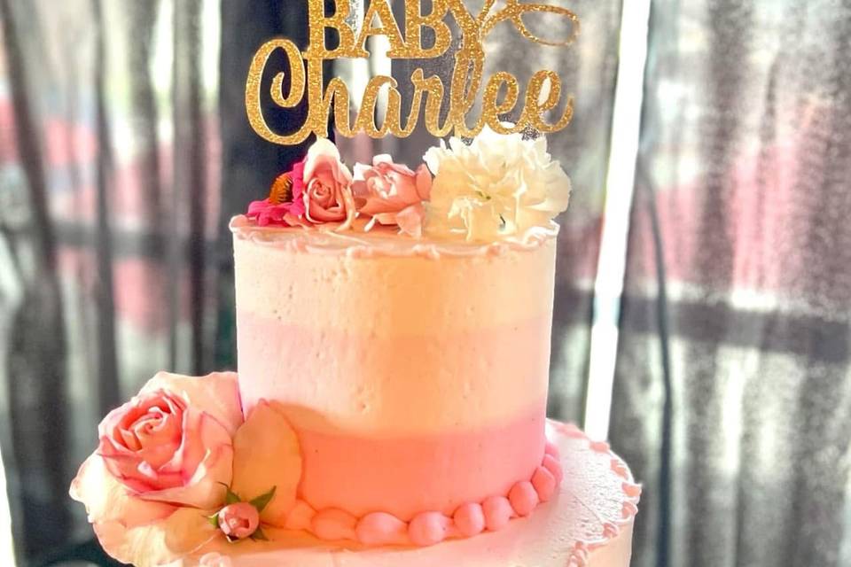 2 tier ombré cake