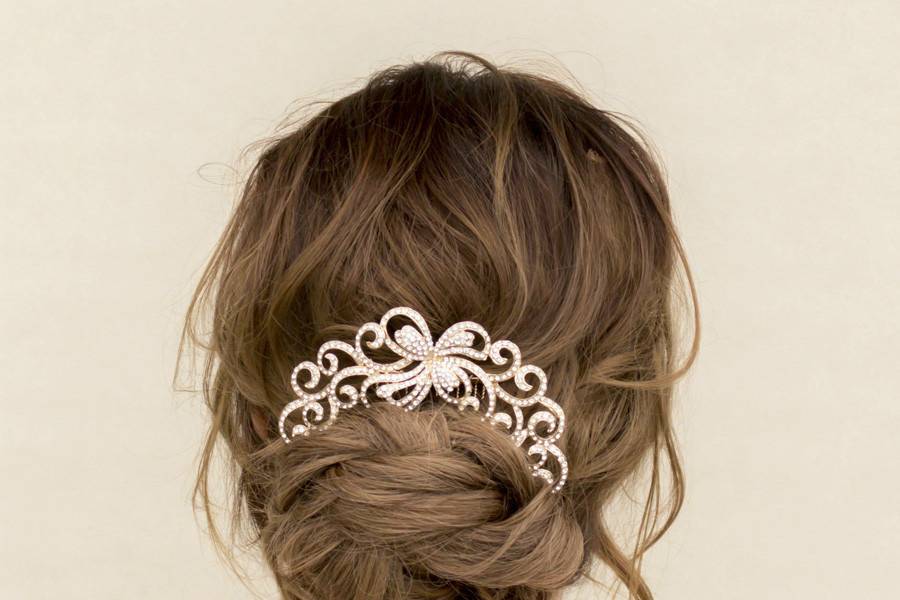 Bridal updo details