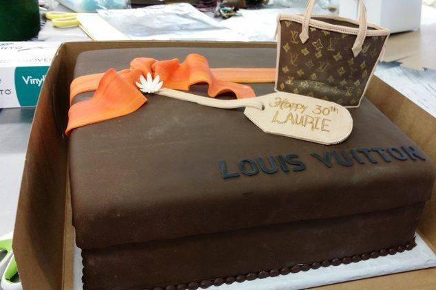 Louis Vuitton Hand Bag Sitting On Louis Vuitton Box Cake - Montilio's Bakery