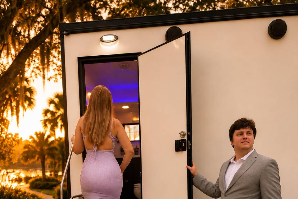 Outside