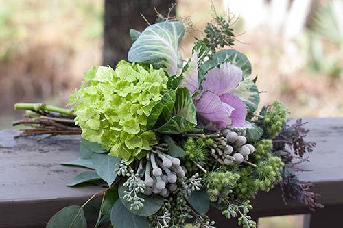 Organic kale bouquet