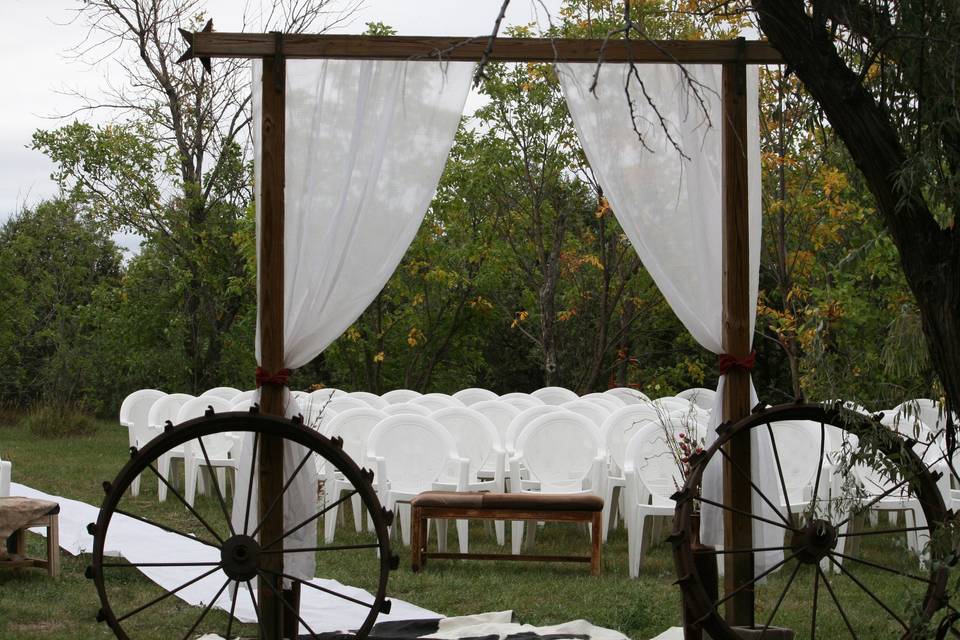 Ceremony from behind alter