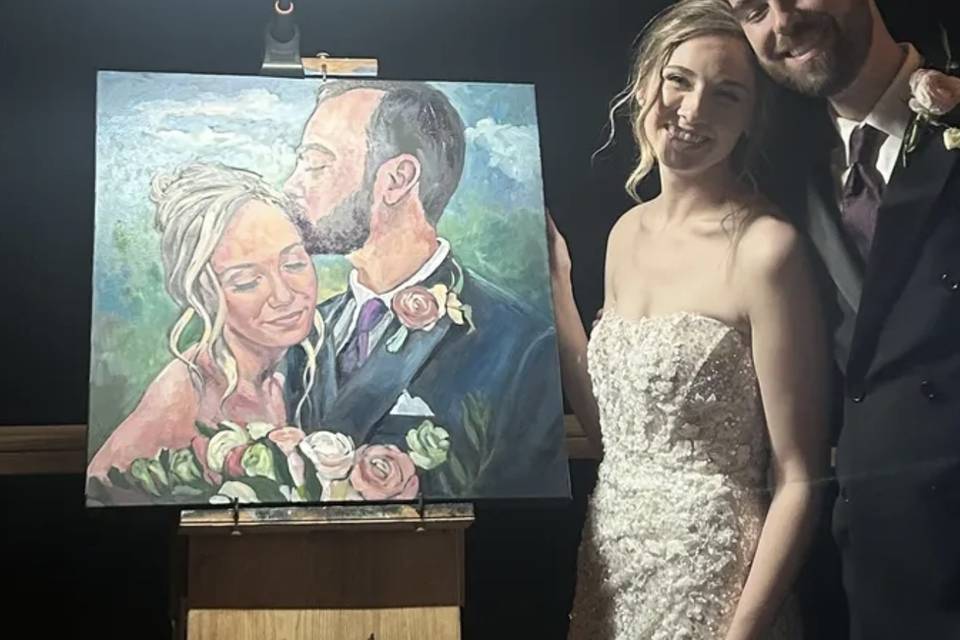 The bride and groom