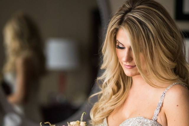 Bride with bouquet