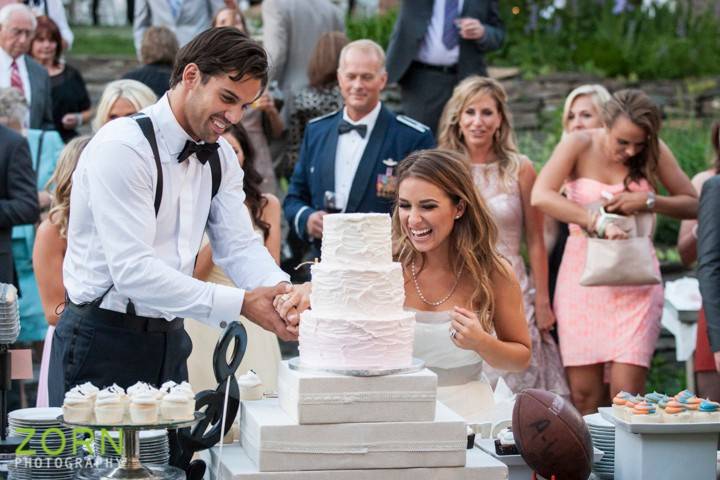 Cutting the cake