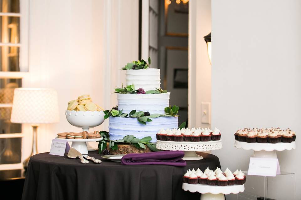 Wedding cake dessert display