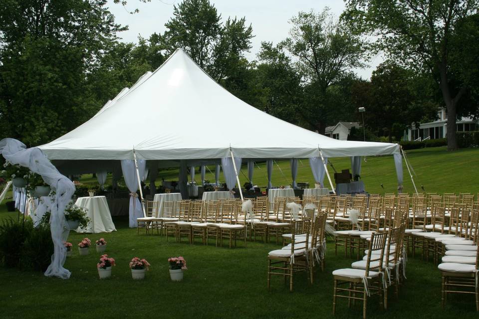 White tents