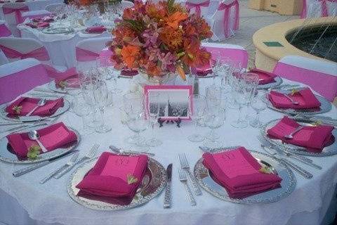 Hot pink table
