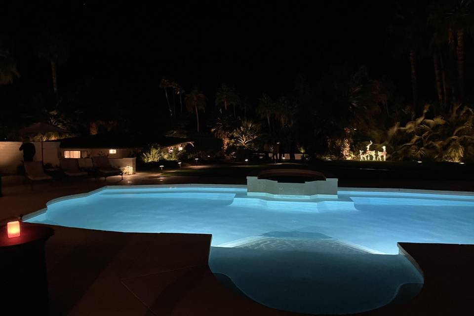 Pool at night