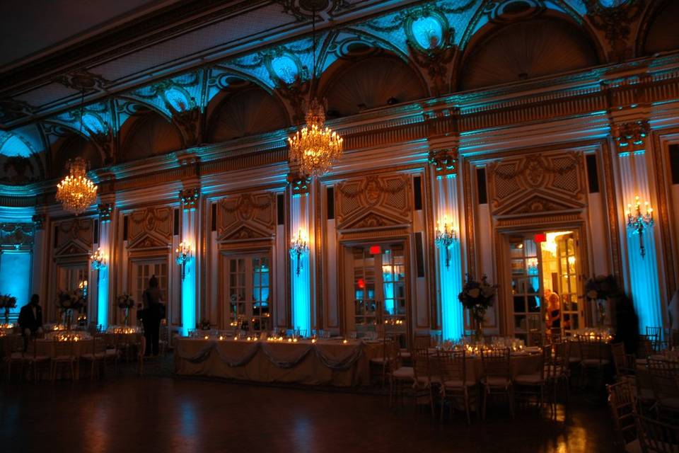 Ice Blue Uplighting @ The Fairmont Copley Plaza