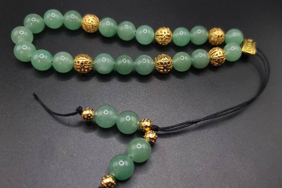 Aventurine and Gold Filigree