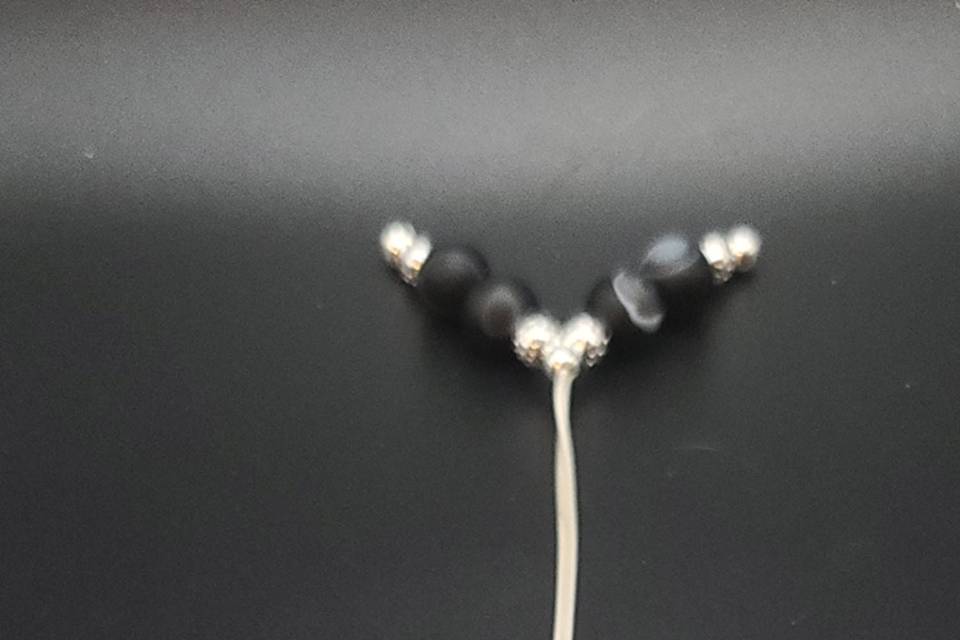 Black Sardonyx on Silver