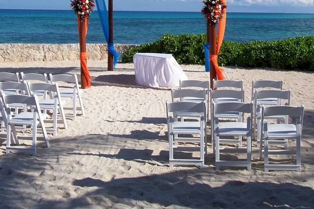 Outdoor ceremony area