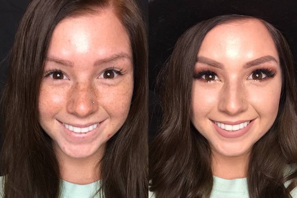 Makeup transformation