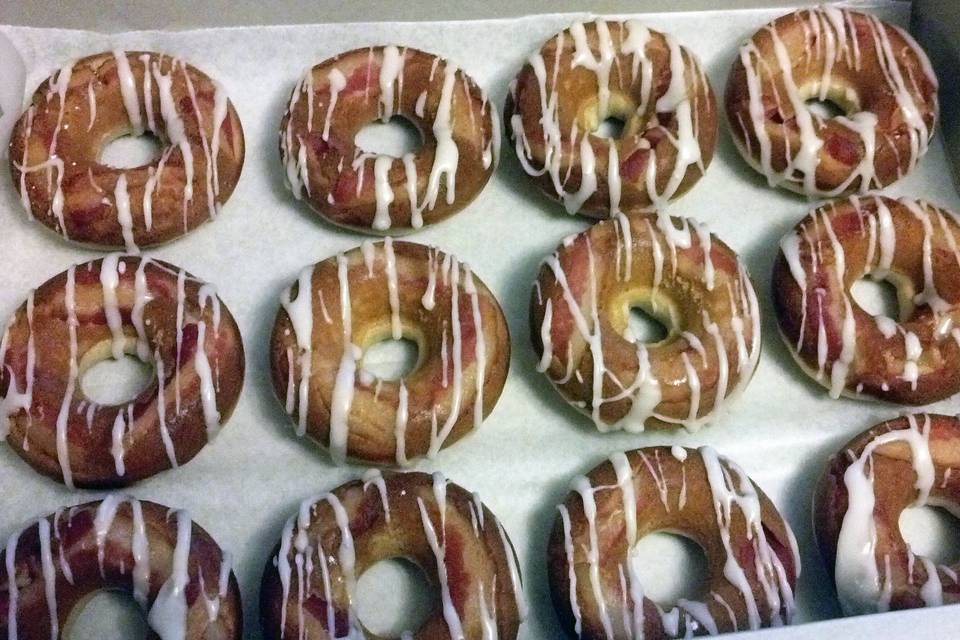 Dozen Maple Bacon Baked Donuts