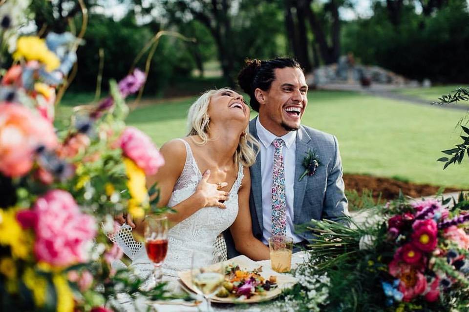 Couple laughing