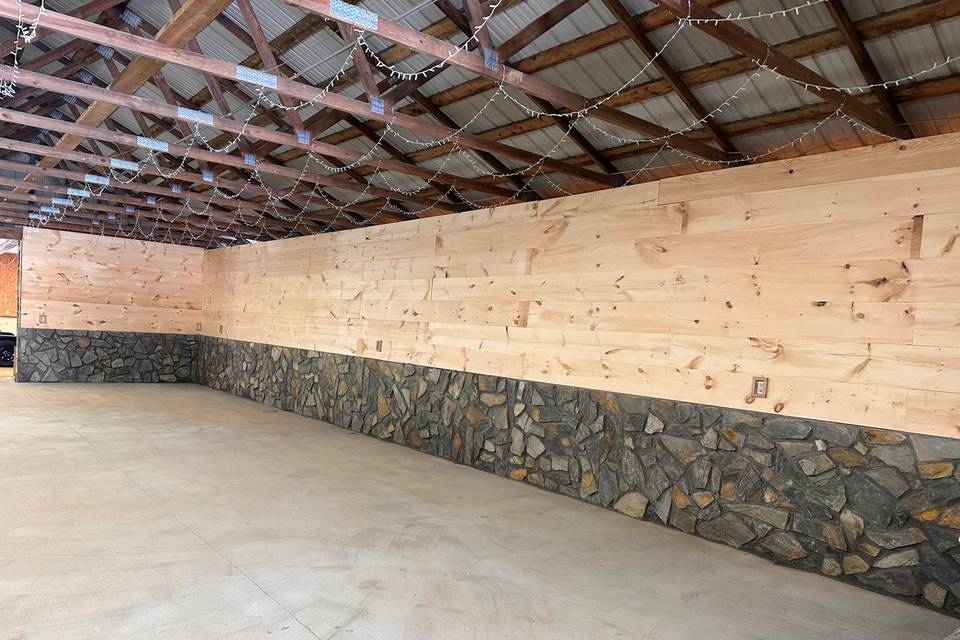 Interior main room of barn