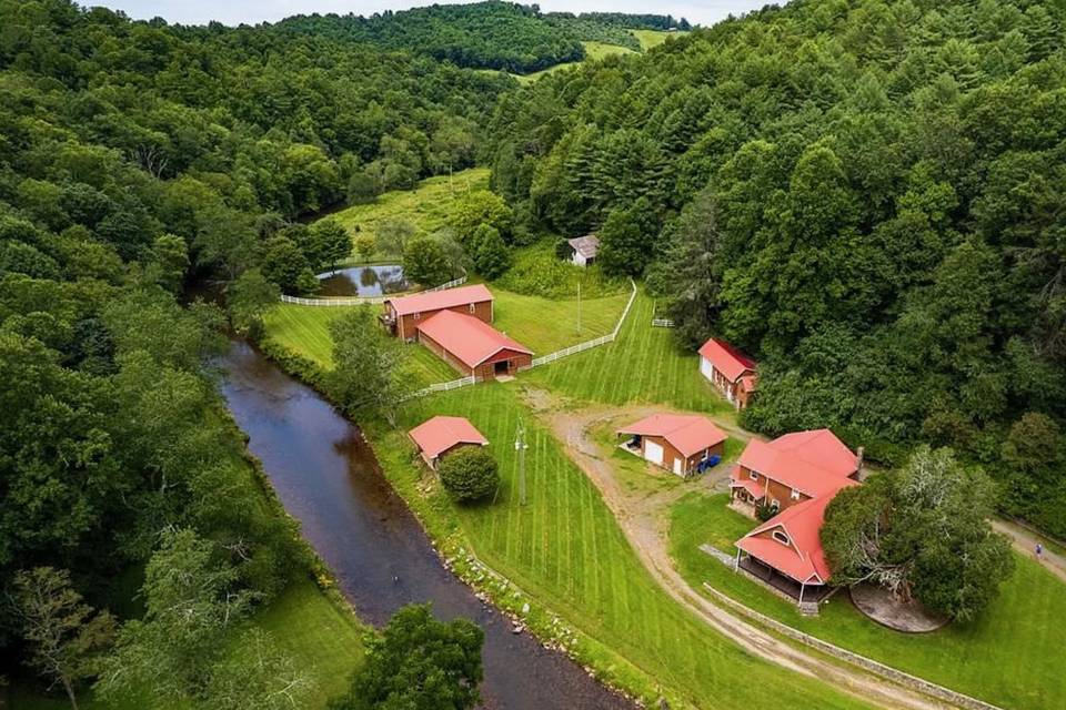 Drone view of SWE property