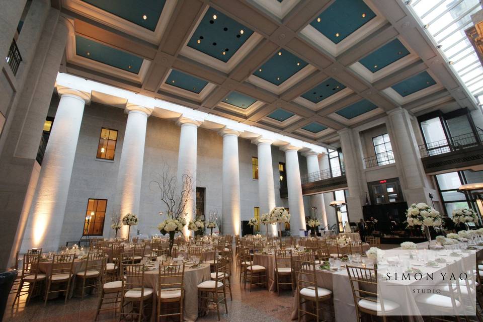 Indoor wedding reception