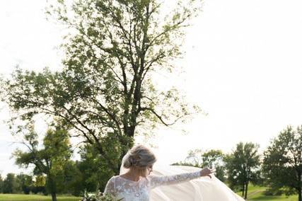 Candid on the cart path