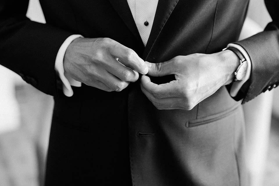 Groom Getting Ready