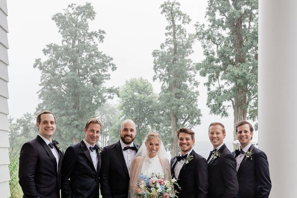 Bride with Groomsmen