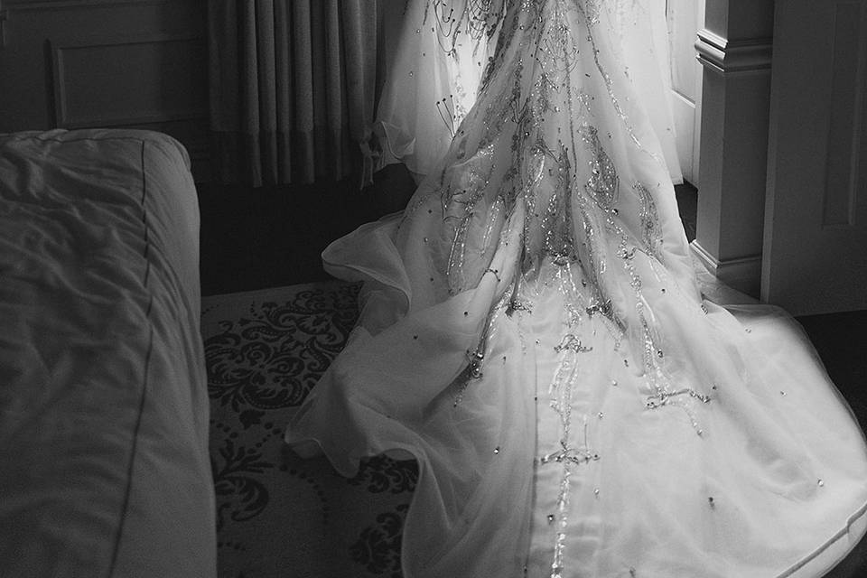 Bride Getting Dressed