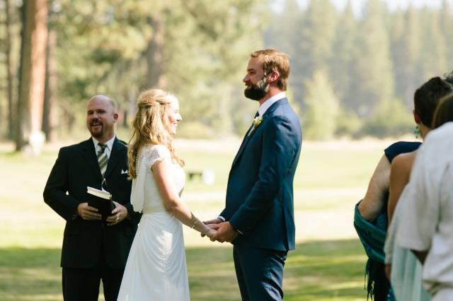 Couple holding hands