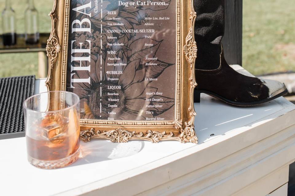 Drink menu