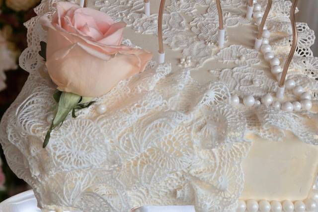 Slab long wedding cake
