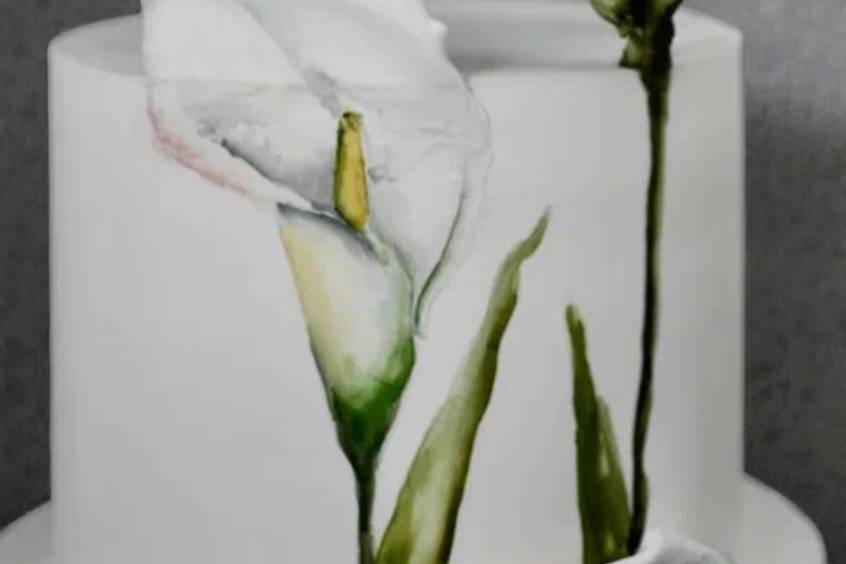 Edible calla lily decor