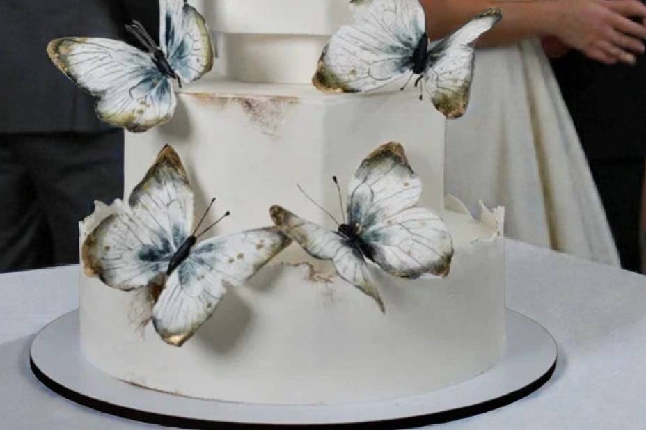 Three-tier cake
