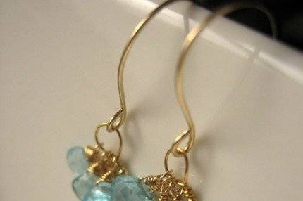 Blue Apatite and 14k gold filled earrings.